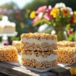 Rice Krispie Ice Cream sandwich with marshmallow swirl 1