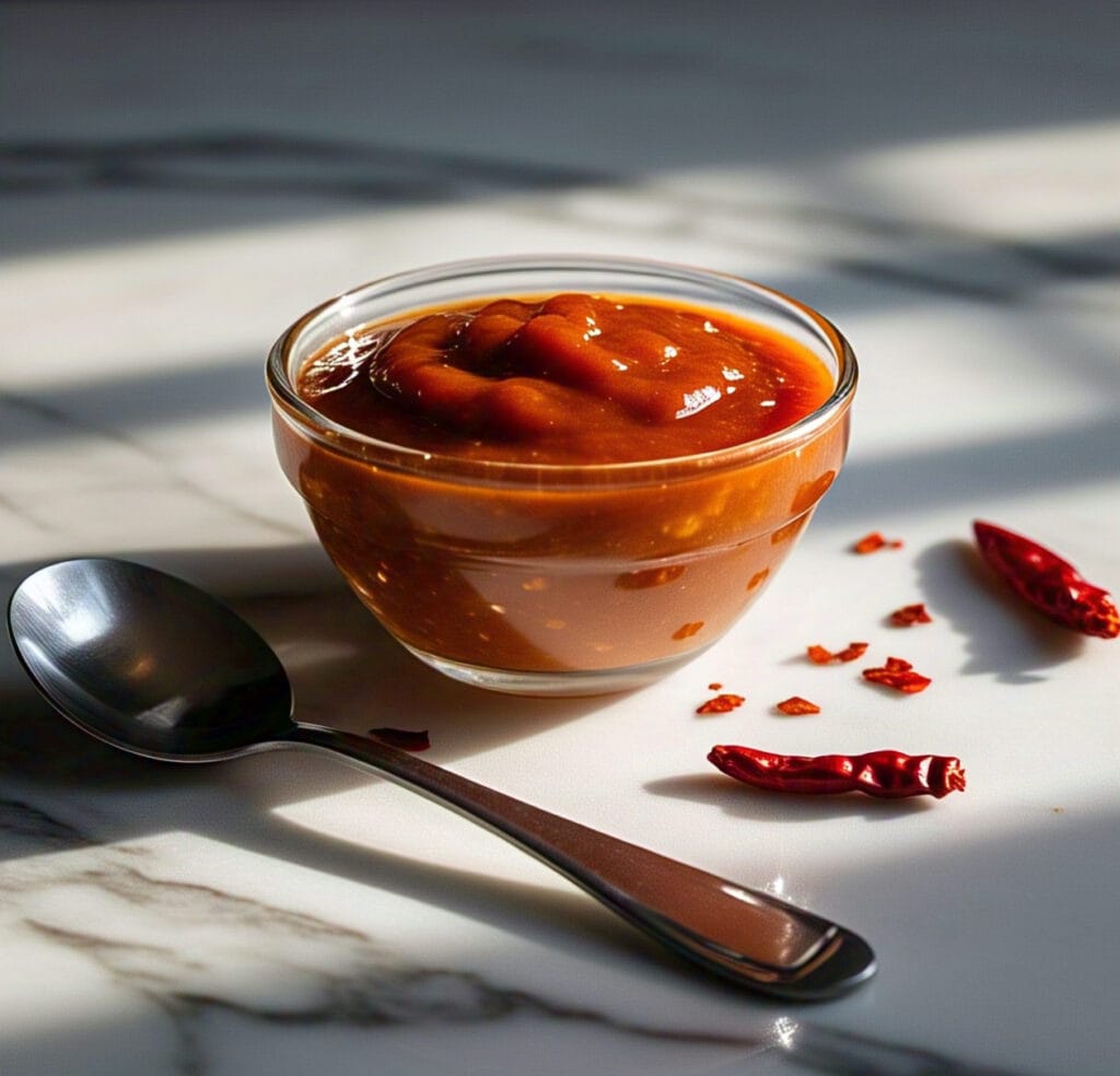 Homemade bang bang sauce in bowl