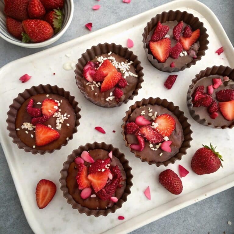 assorted-strawberry-chocolate-cups.jpg Strawberry chocolate cups with mixed luxury toppings
