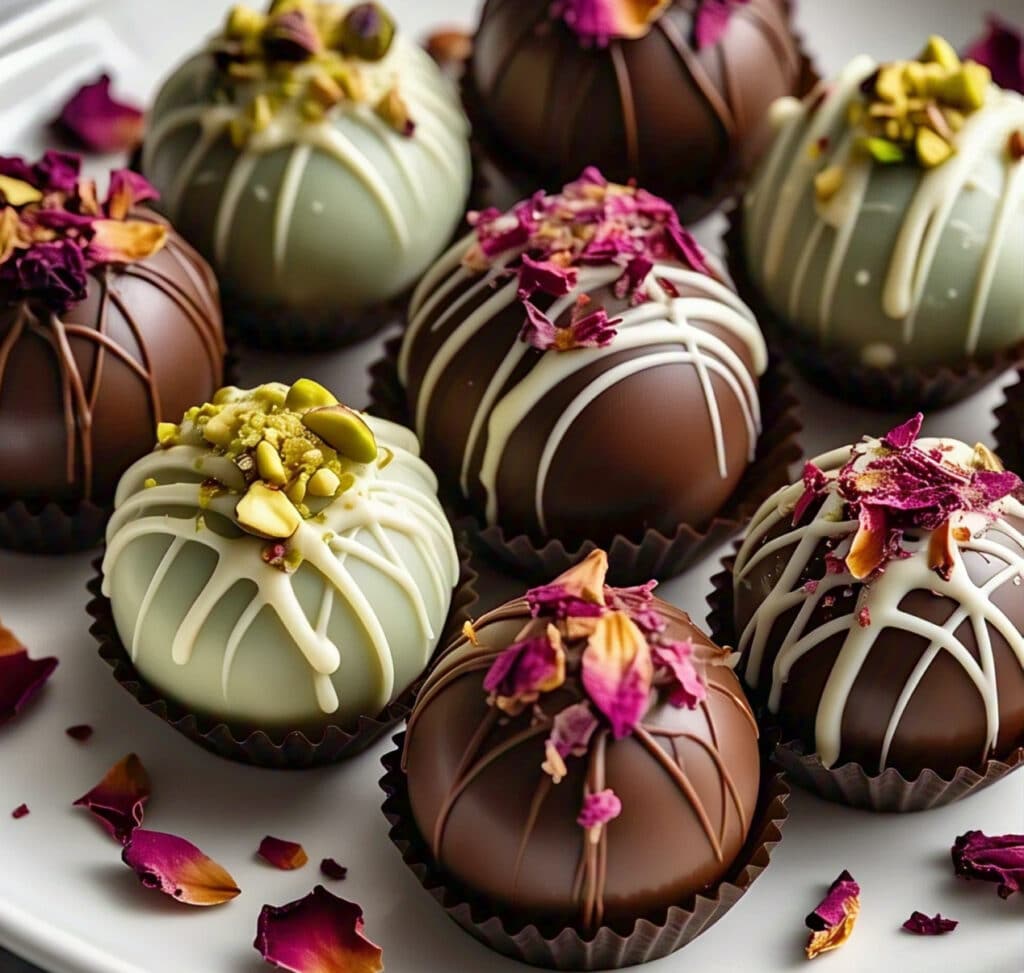 Chocolate strawberries with luxury toppings