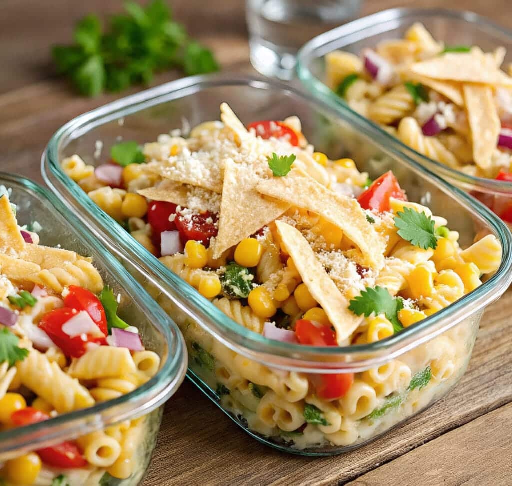 Meal Prep Street Corn Pasta Salad