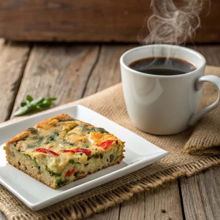 serving-veggie-breakfast-bars.jpg Veggie Breakfast Bar served with coffee