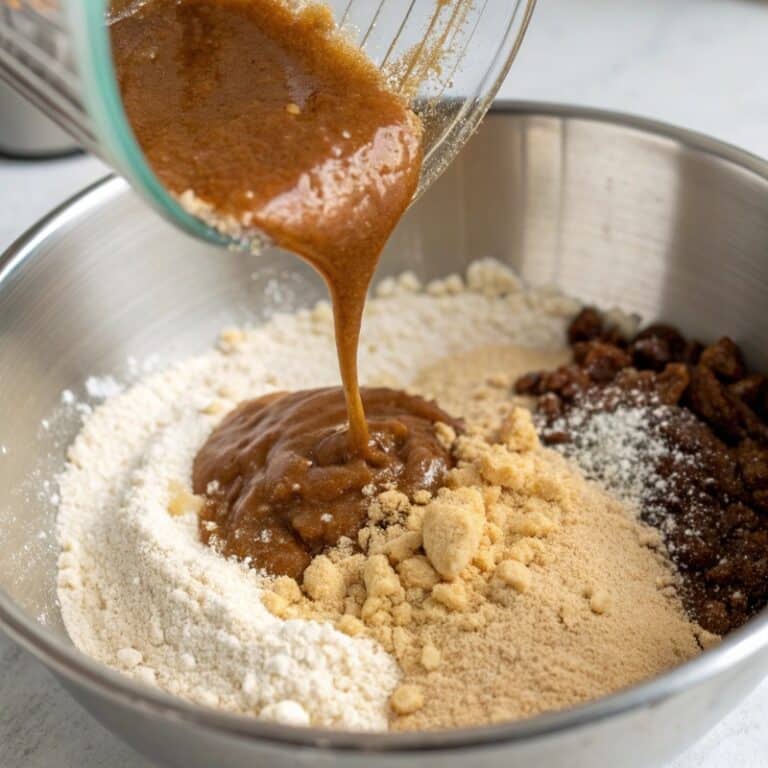 making-date-walnut-cake.jpg Mixing Healthy Date and Walnut Cake batter