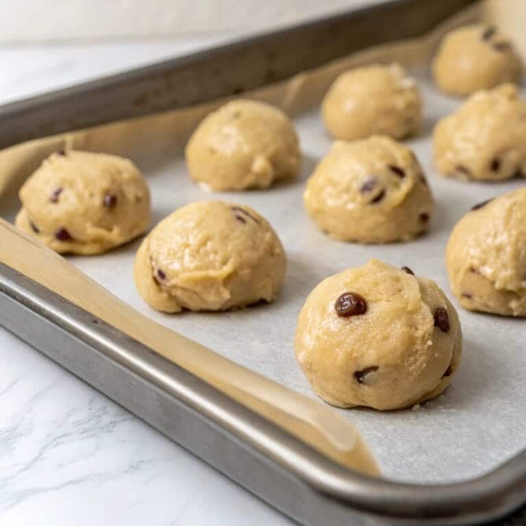 Pumpkin Oatmeal Cookie dough on tray