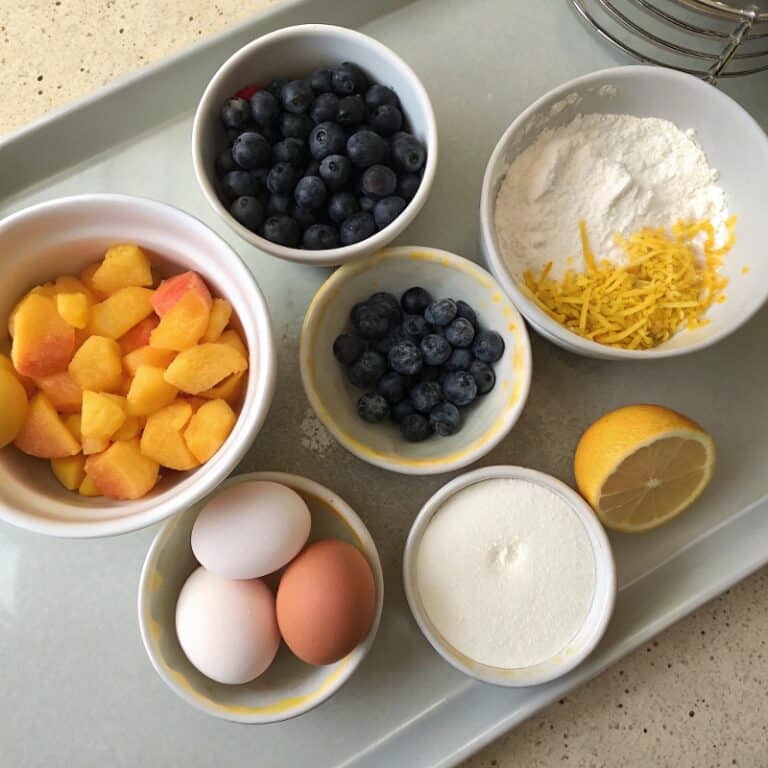 peach-blueberry-loaf-ingredients.jpg Ingredients for Easy Peach Blueberry Loaf