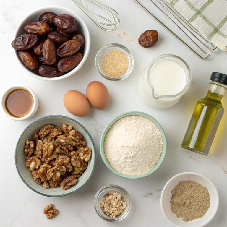 date-walnut-cake-ingredients.jpg Ingredients for Healthy Date and Walnut Cake