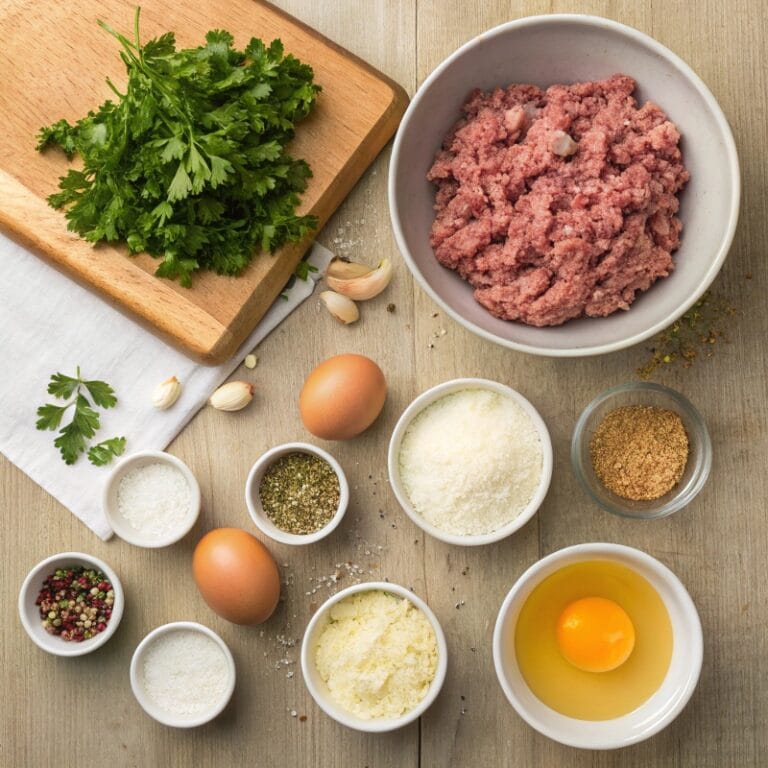 swedish-meatballs-ingredients.jpg Ingredients for Swedish meatballs on counter