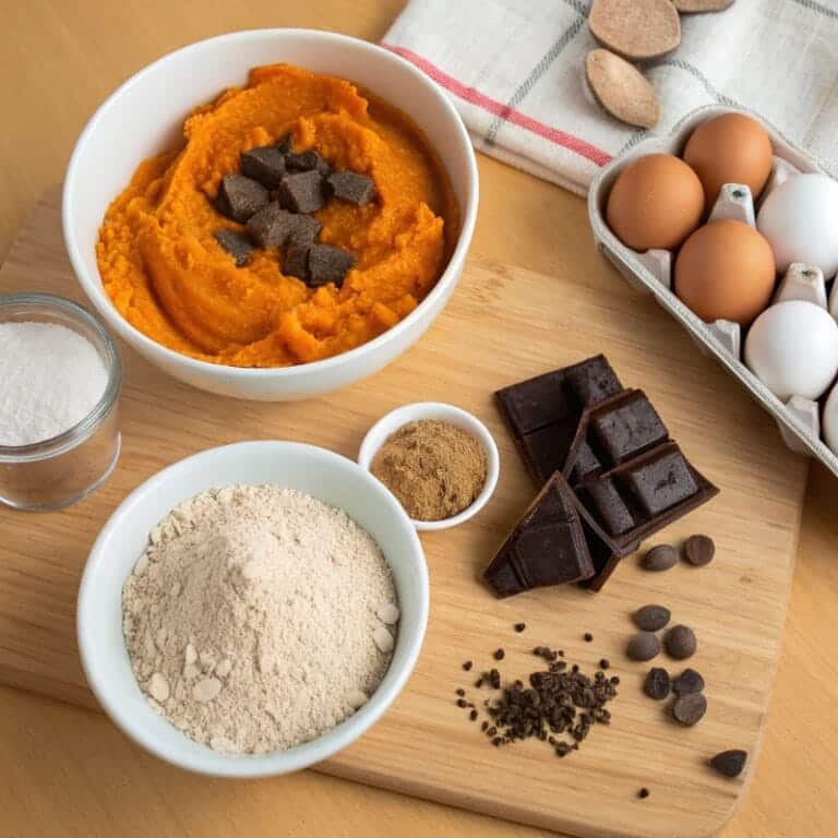 pumpkin-cake-ingredients.jpg Ingredients for Pumpkin Chocolate Chunk Cake