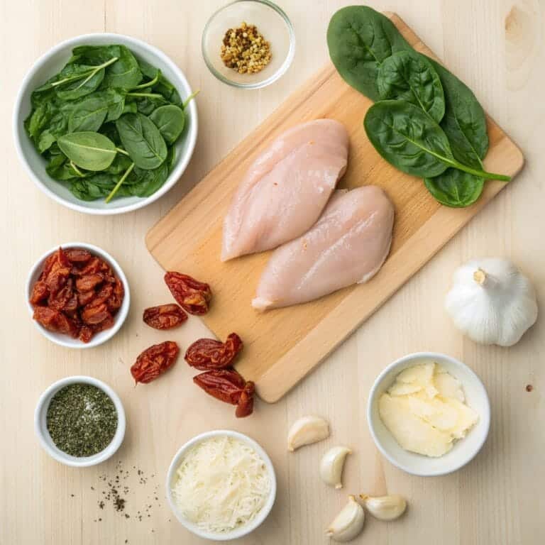 Ingredients for One Pan Chicken Florentine