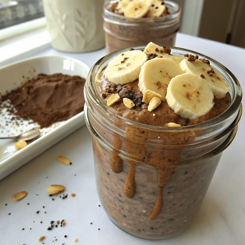 High protein chocolate chia seed pudding