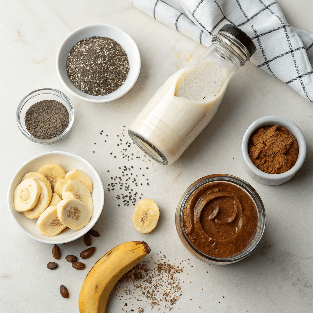 Ingredient of chia seeds cocoa powder
