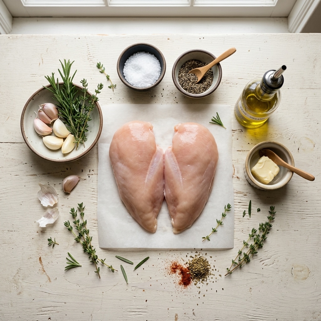 chicken breasts ingredients flat